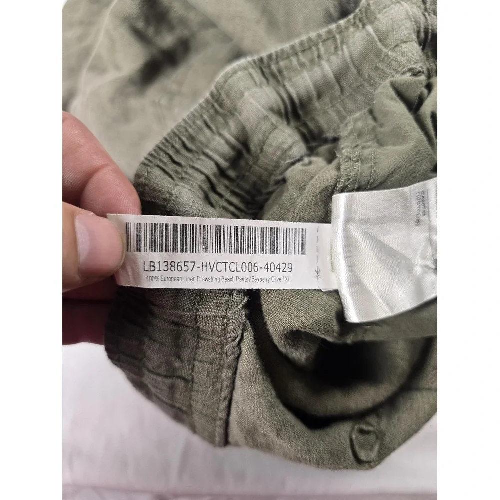 Quince Pants Mens XL Green Linen Drawstring Beach Jogger Relaxed Fit Casual